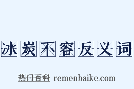 冰炭不容反义词是什么意思的图片
